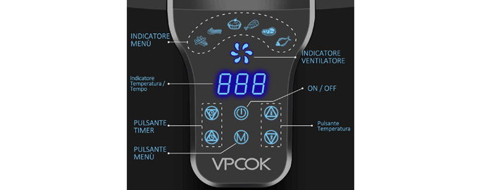 caratteristiche friggitrice aria VPCOK